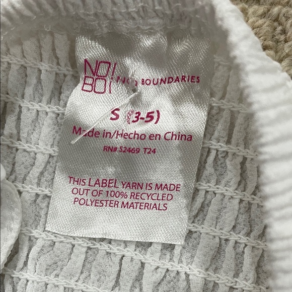 No Boundaries White Baby Doll Top - Picture 4 of 4